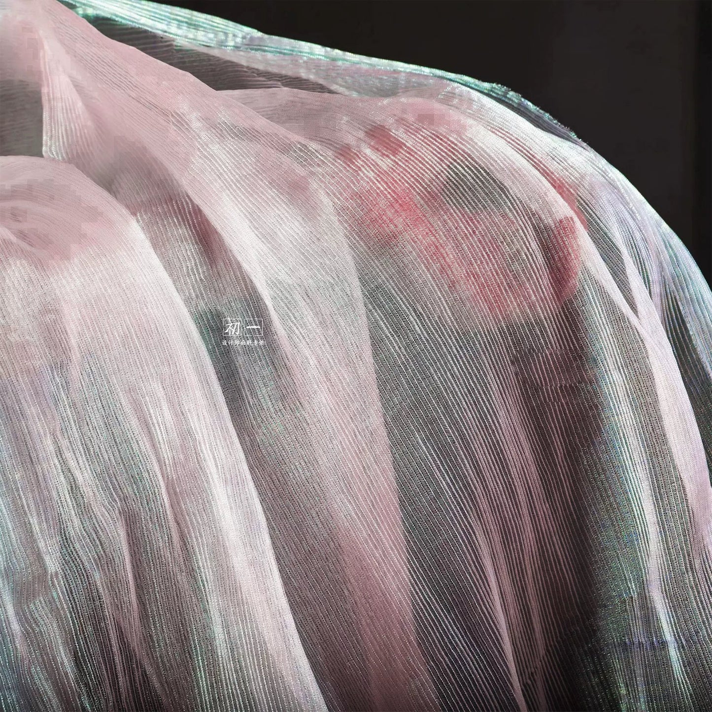 Pleated Hard Mesh Organza Fabric, 55" Wide, Stiff Texture