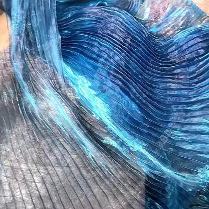 Mermaid Reflective Organza Fabric: 57"W Stiff Texture Gown Fabric