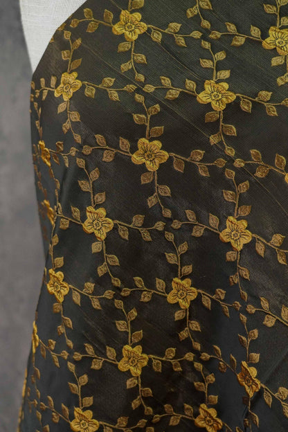 Tissu jacquard floral à motif treillis en relief, tissu d'ameublement et de couture à motif subtil, largeur 64 pouces