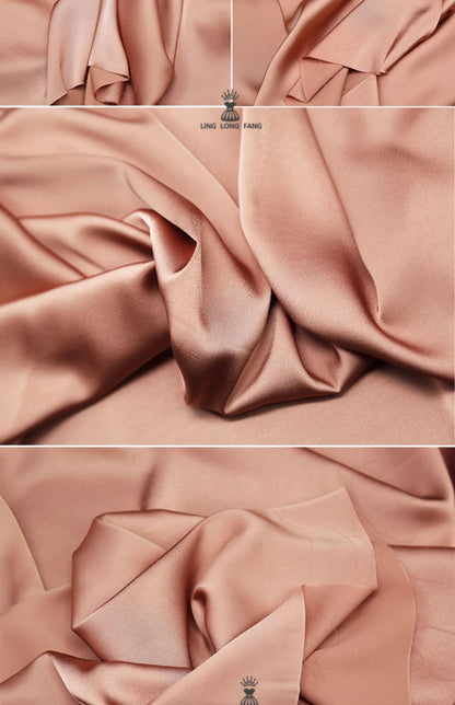 Tissu satin de soie : coloris unis, largeur 150 cm, tissu pour robes et peignoirs