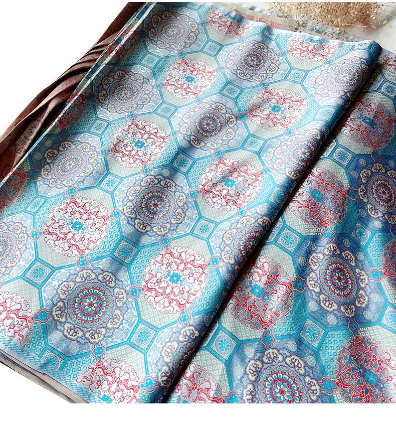 Plum Dragon Brocade Fabric: 29.5"W Bohemia Wall Decor