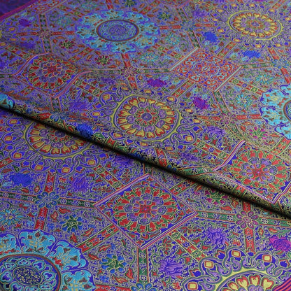 Floral Jacquard Brocade Fabric: Chinese Mongolian Style (29.5" Wide)