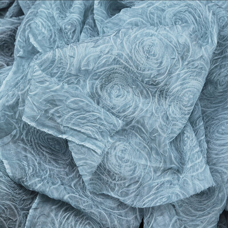 Light Crinkled Chiffon Fabric: 50"W Sheer Wedding & Costume Fabric