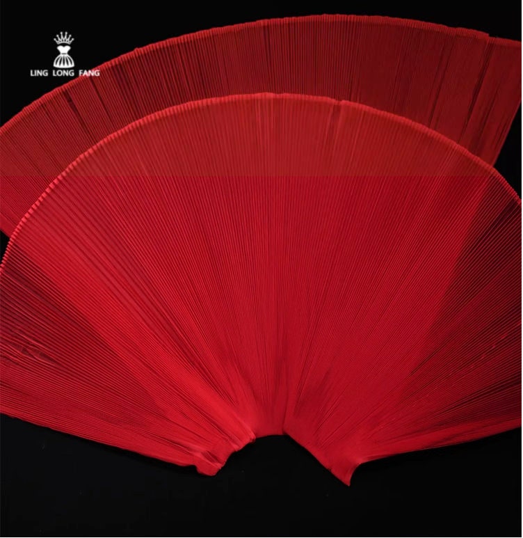 Pleated Organza Tulle Fabric: Stiff Yarn, 63" Wide Designer Material