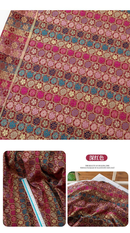 Tissu Nishijin Ori : Jacquard tortue, tissu d’ameublement japonais pour mariages (59 pouces de large, au mètre)