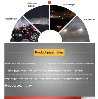 Reflective Silver Luminous Fabric: High Visibility Safety Material