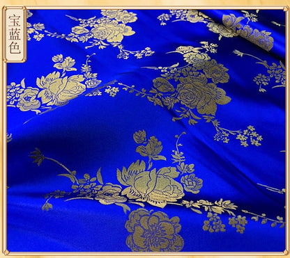 Nishijin Japanese Floral Brocade Fabric: High-Precision Rayon Sewing