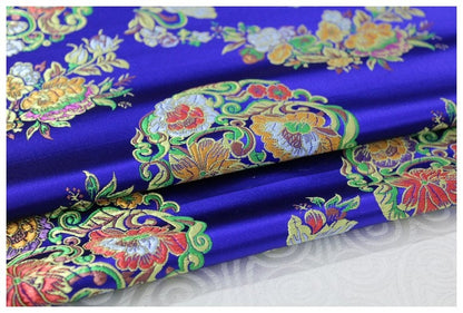 Floral Brocade Chinese Satin Fabric: 29" Wide (By The Meter)