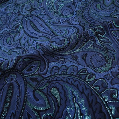 Gold Thread Paisley Jacquard Fabric - 56" Wide Designer Clothing