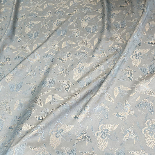 Butterfly Jacquard Fabric: Rayon Cotton Blend, 59" Wide - By The Meter