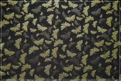 Gold Butterfly Jacquard Fabric: Embossed Woven Upholstery, Costume, Curtain, Bag, Dress (55"W)