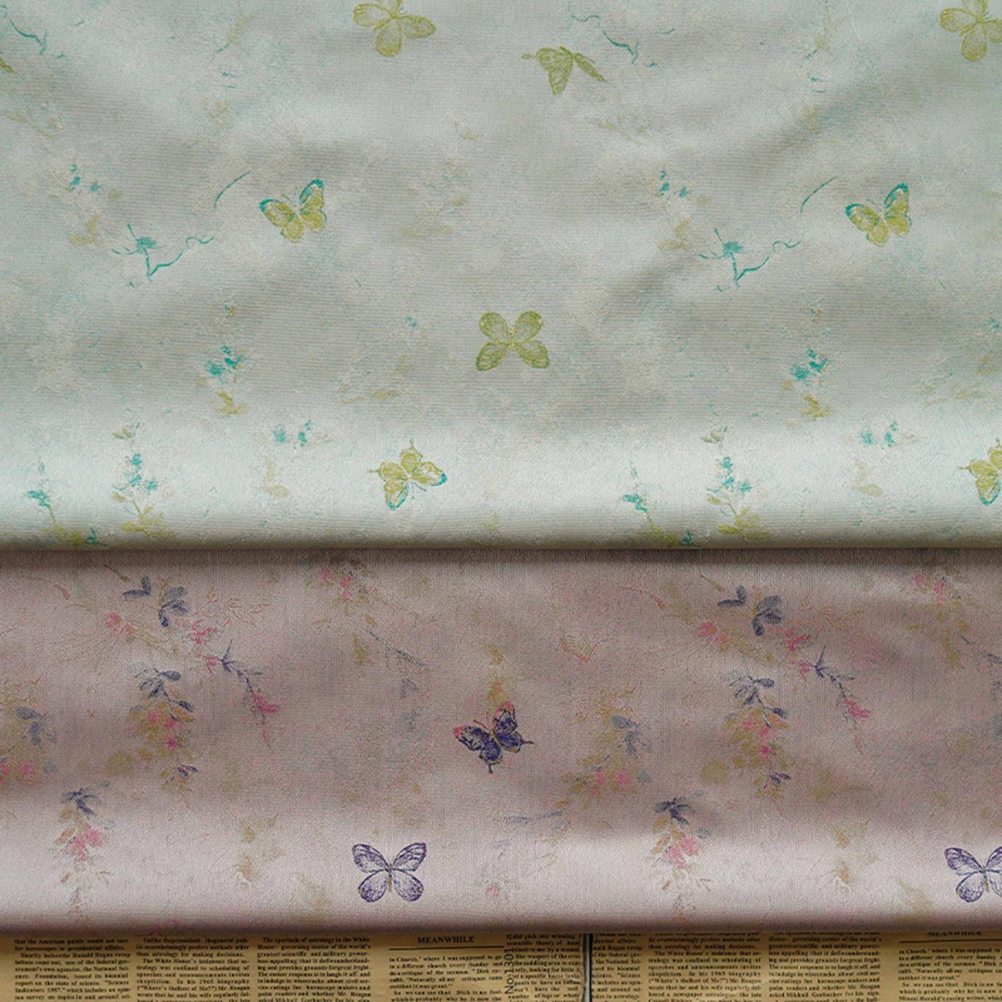 3D Butterfly Jacquard Fabric: 63"W Polyester Blend, Costume & Decor