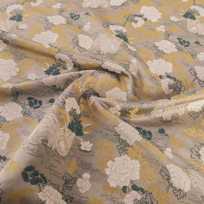 Tissu velours à motifs floraux : matériau de couture et d'ameublement de 150 cm de large