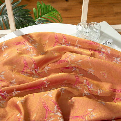 Orchid Rayon Silk Brocade Fabric: 55"W Cheongsam Sewing, Upholstery - By The Meter - Poppylollipop