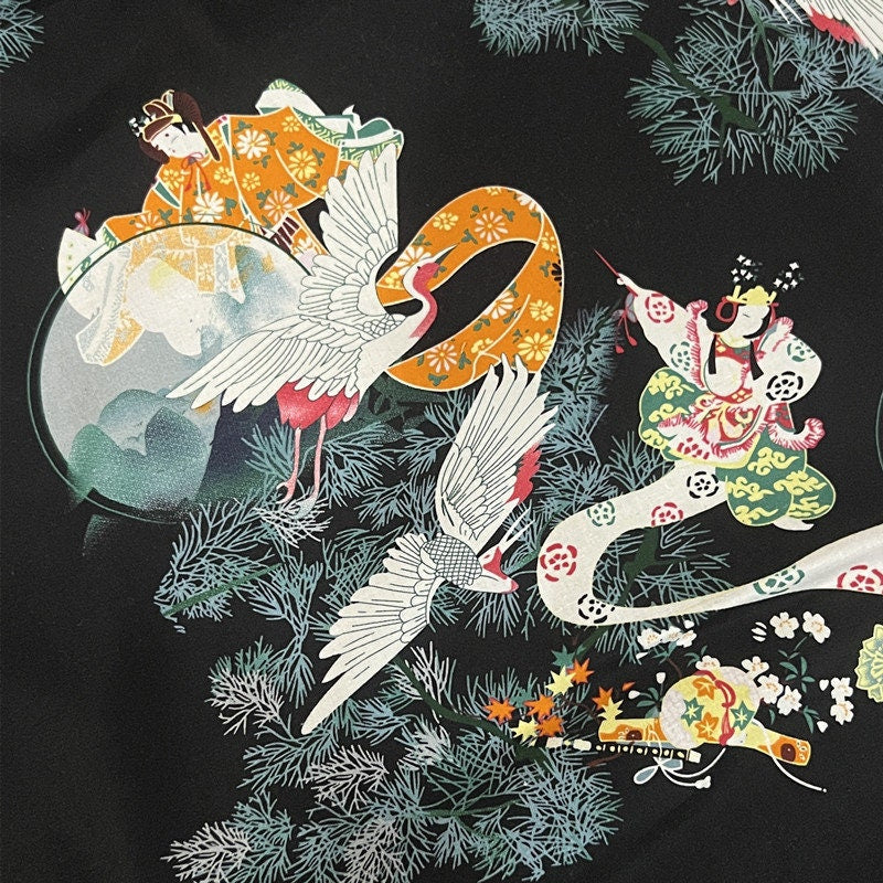 Tissu en coton à motif Dunhuang : tissu de couture chinois pour kimonos et ameublement