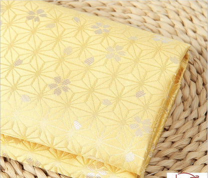 Tissu brocart jacquard Sakura : mélange de soie de style japonais (largeur : 75 cm)