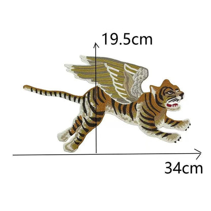 Embroidered Tiger Patch: Ethnic Style Clothing Decor