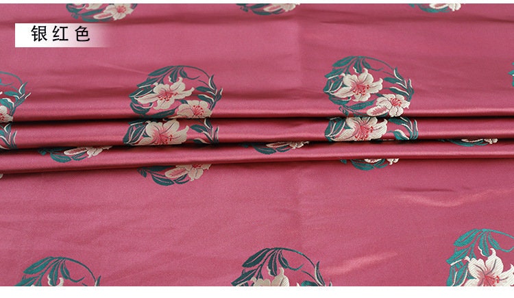 Jacquard Silk Brocade Fabric: Chinese Mongolian Robe Decor