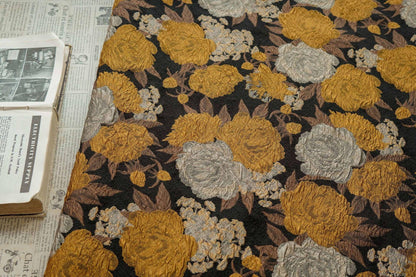 Gold Thread Embossed Jacquard Fabric: European Designer Upholstery, Quilting & Sewing