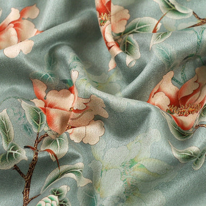 Floral Faux Suede Fabric: 59" Wide Polyester Upholstery