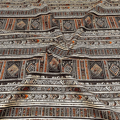 Ethnic Striped Cotton Fabric: Sewing Material (56" Wide)