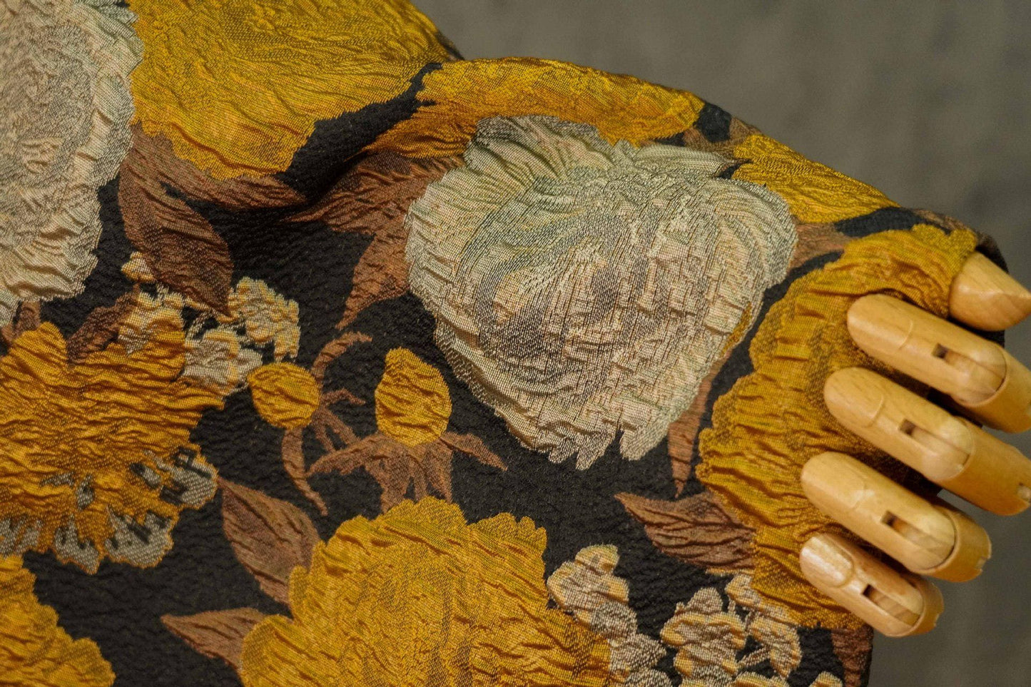 Gold Thread Embossed Jacquard Fabric: European Designer Upholstery, Quilting & Sewing