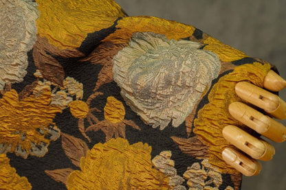 Gold Thread Embossed Jacquard Fabric: European Designer Upholstery, Quilting & Sewing