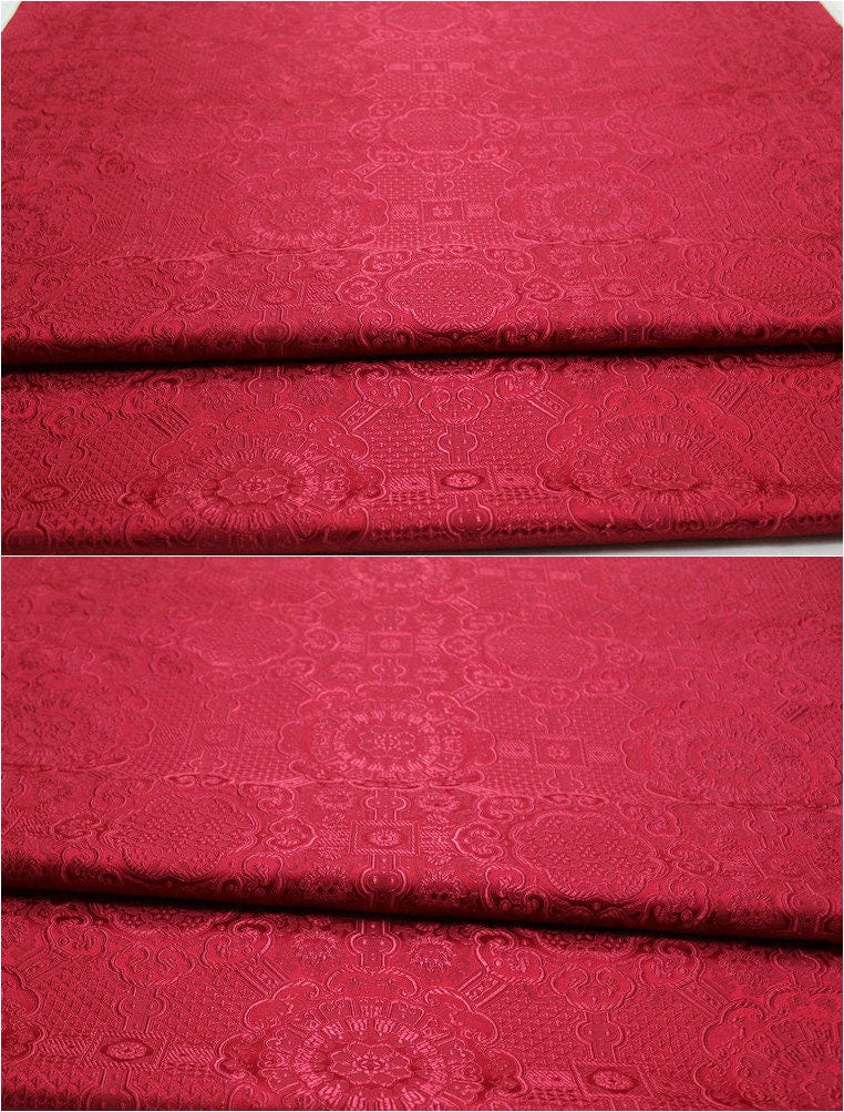 Gold Jacquard Fabric: Tortoise Bone Pattern, Silk Rayon Blend