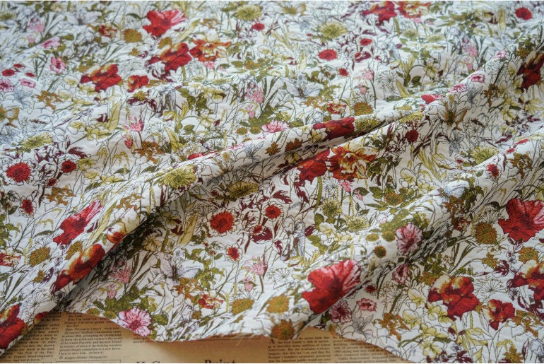 Tissu jacquard floral japonais : tissu d’ameublement tissé en relief, pour costumes et décoration (150 cm de large)