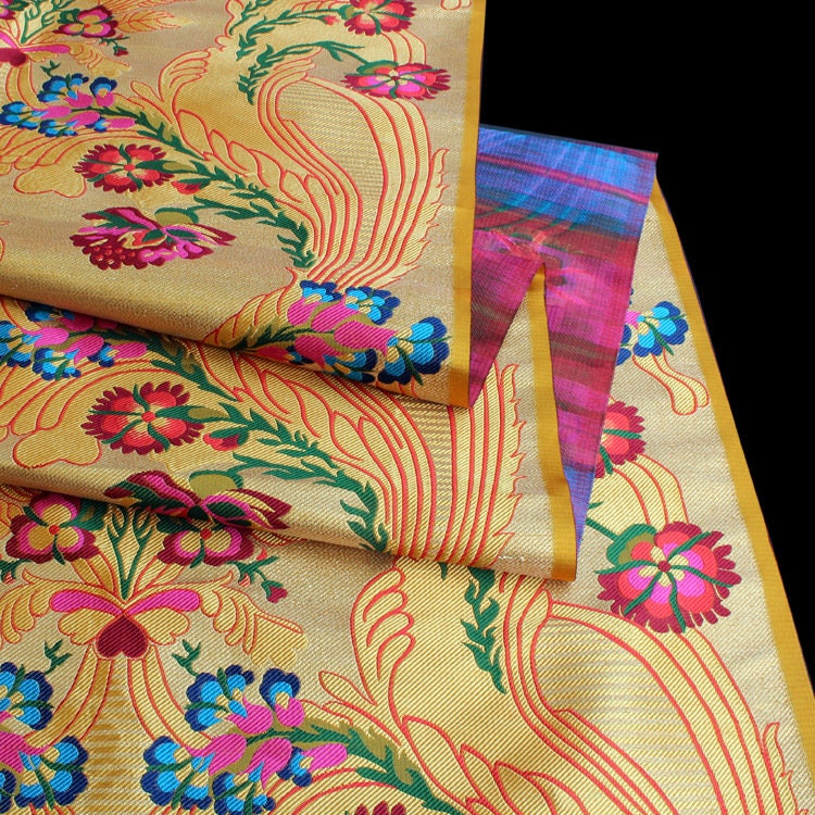 Exotic Dragon Brocade Fabric: Tibetan Thangka Pattern, Costume Sewing Fabric