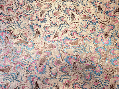 Celosia Silk Brocade Fabric: Cheongsam Qipao Upholstery, 29.5"W