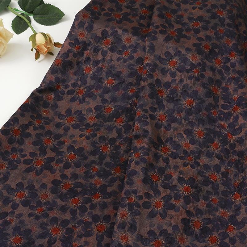 Plum Blossom Tea Silk Satin Fabric - 59"W Upholstery, Costume & Decor