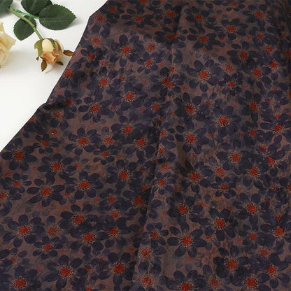 Plum Blossom Tea Silk Satin Fabric - 59"W Upholstery, Costume & Decor