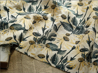 Floral Jacquard Spandex Cotton Fabric: 3D Texture Designer Sewing Material, 57"W