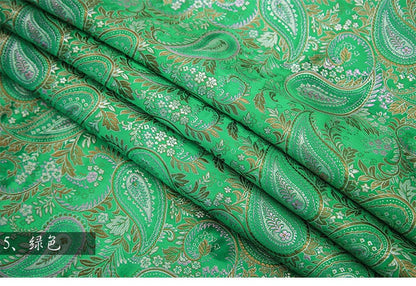 Tissu brocart à motifs cachemire : Rayonne - 45 cm