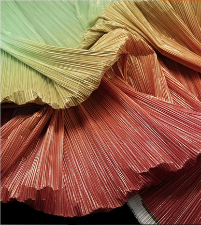 Pleated Crepe Fabric: 59"W Gradient Colors, DIY Costume & Decor