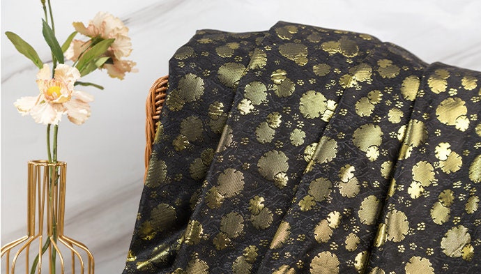 Metallic Paisley Brocade Fabric: 59" Wide Chinese Jacquard