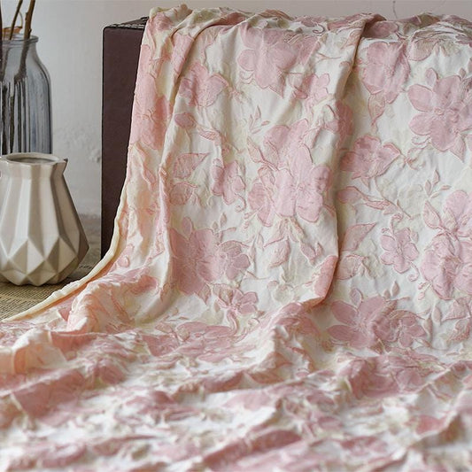 Gold Thread Jacquard Fabric: 3D Oil Painting Texture, Upholstery & Dress Sewing, 55" Wide