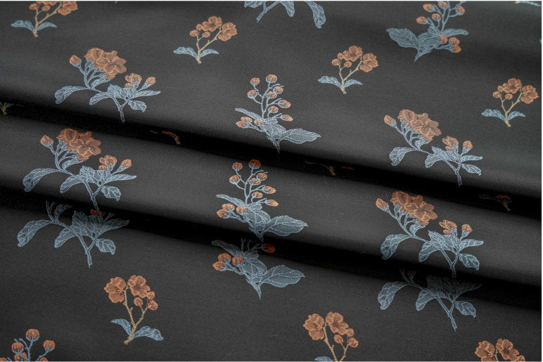 Floral Rayon Blend Fabric: Bohemian Upholstery, Costume, Handbag - 65"W