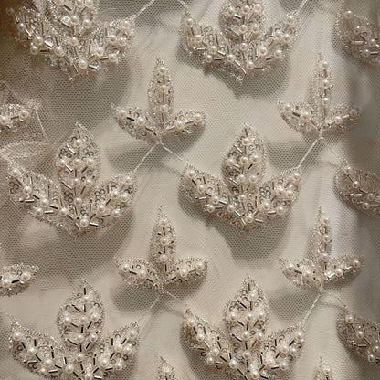 Sequin Leaf & Flower Bridal Lace Applique: Wedding Dress DIY