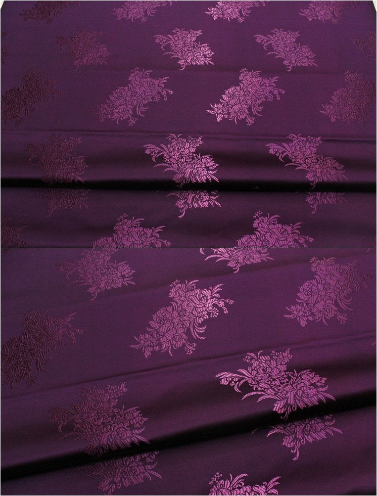 Silk Brocade Fabric: Peony Flower Design, Chinese Wedding Fabric