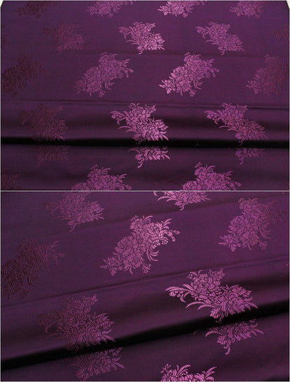 Silk Brocade Fabric: Peony Flower Design, Chinese Wedding Fabric