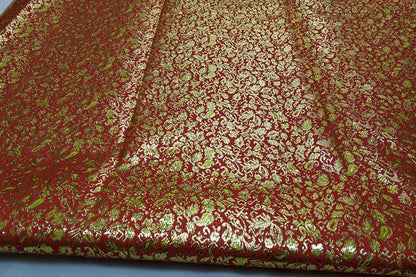 Metallic Paisley Brocade Fabric: Chinese Jacquard, 29.5" Wide