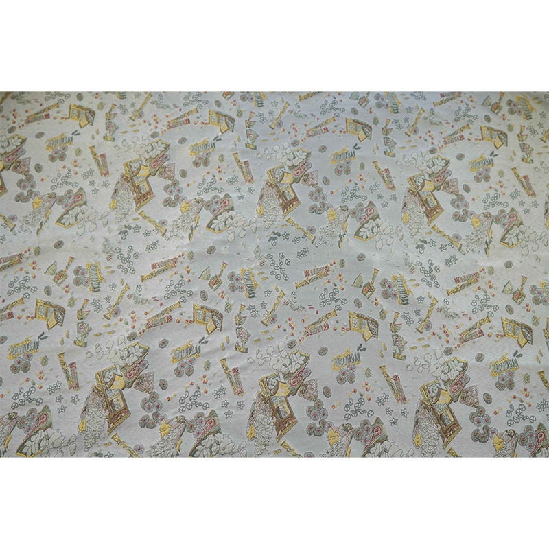 Tissu jacquard lurex blanc : polyester tissé gaufré 3D, 165 cm de large