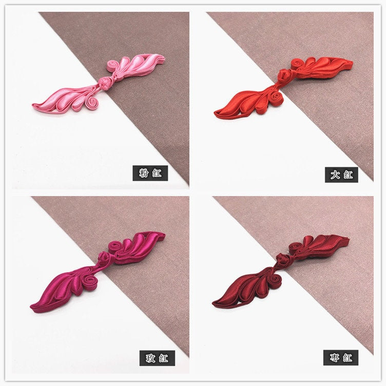 23 colors Leaves Handmade Sewing Fasteners Chinese Closure Knot Cheongsam Frog Buttons
