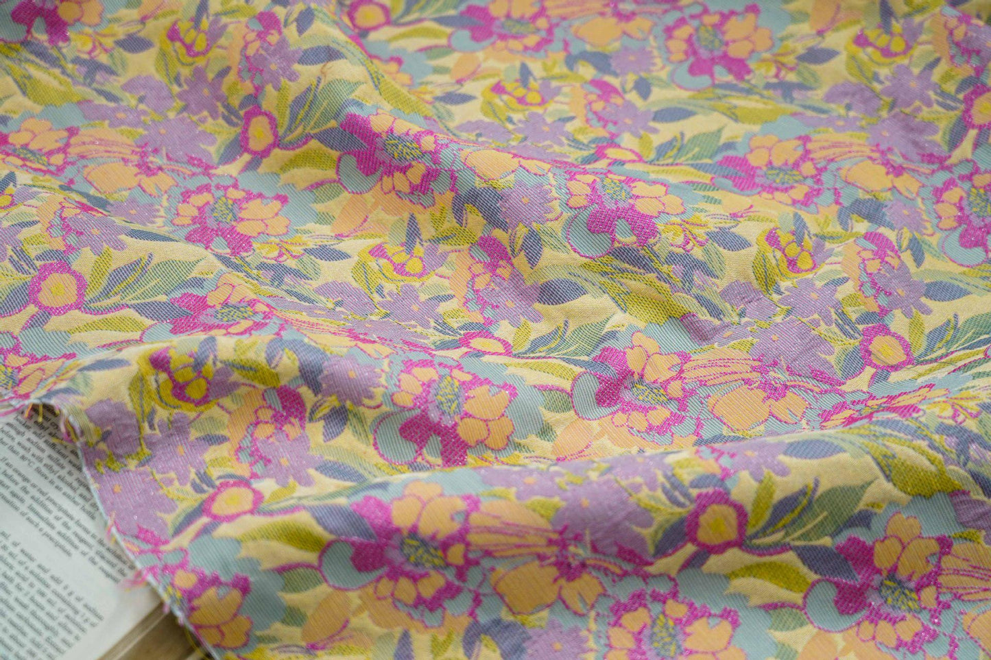 Floral Jacquard Fabric: 3D Texture Upholstery, Costume, Decor - 57"W