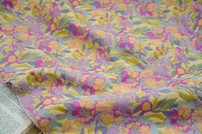 Floral Jacquard Fabric: 3D Texture Upholstery, Costume, Decor - 57"W