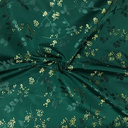 Vintage Floral Brocade Fabric: 29.5"W Silk Rayon Blend