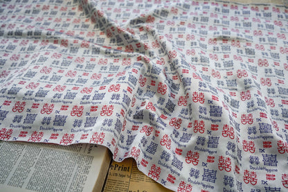 Double Happiness Jacquard Fabric: Traditional Chinese Symbol Polyester - Poppylollipop