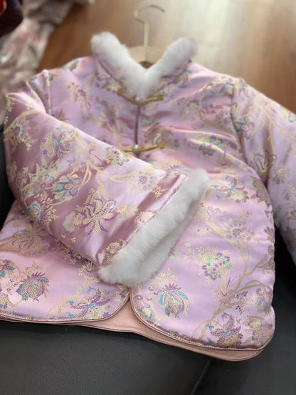 Tissu brocart floral rose : matériau de couture en rayonne de 150 cm de large